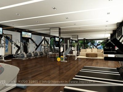 3D Gym Rendering Interior